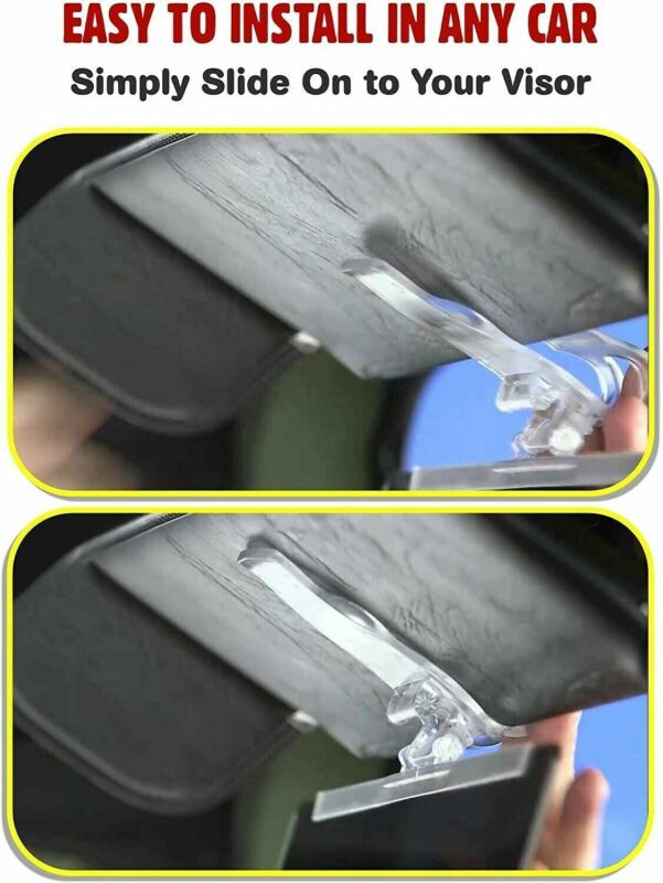 Clear Anti-Glare Car Visor (Day & Night Driving)