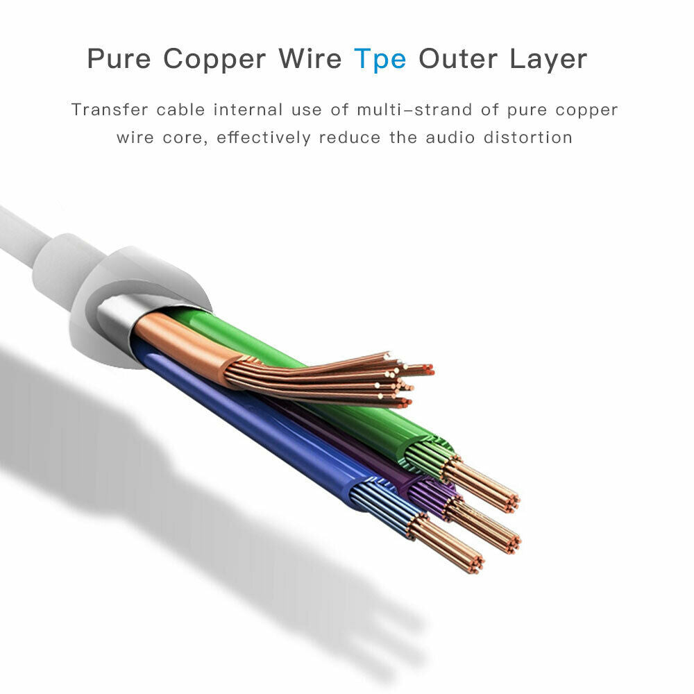 For iPhone Headphone Adapter 3.5mm Jack Aux Cord Dongle Audio Cable Connector