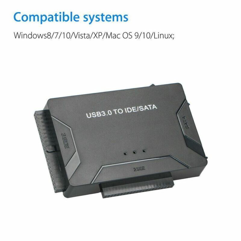 External Hard Drive Reader Recovery Converter for Universal 2.5" 3.5" HDD/SSD CD