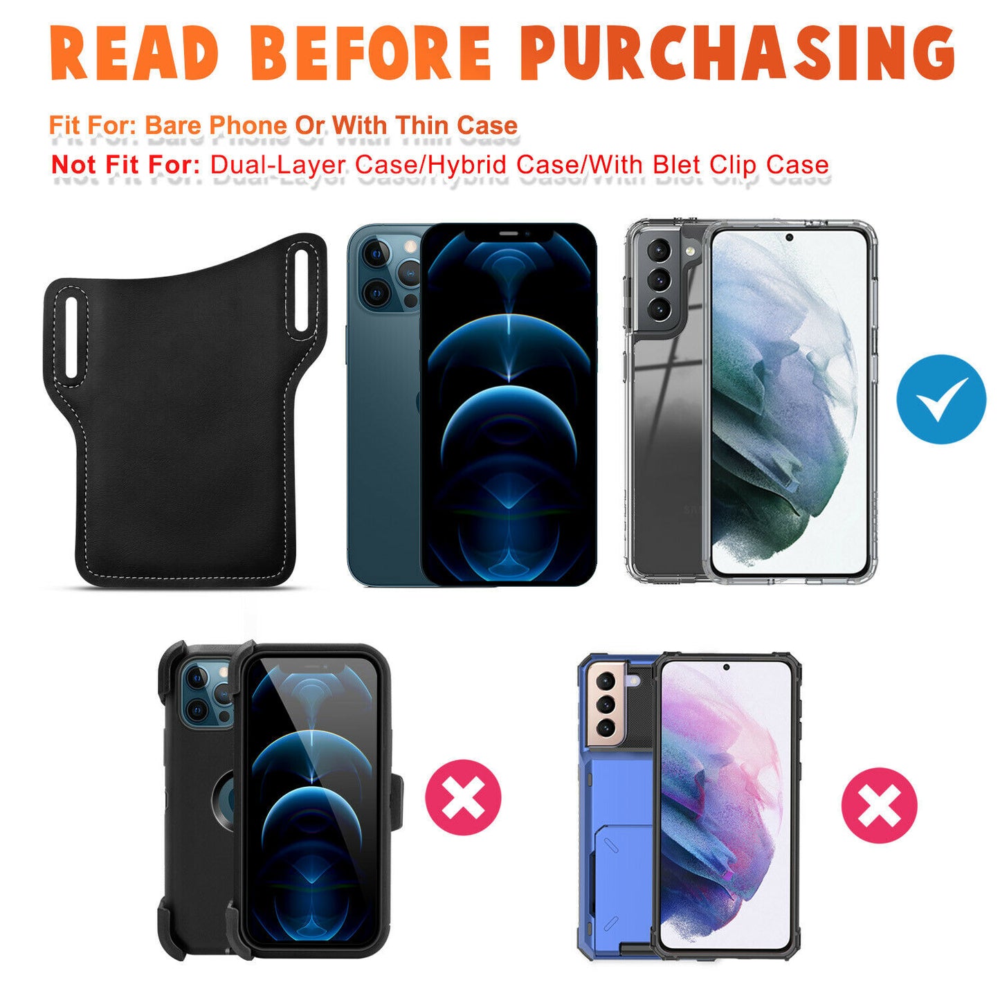 iPhone Belt Holster (Vegan Leather)
