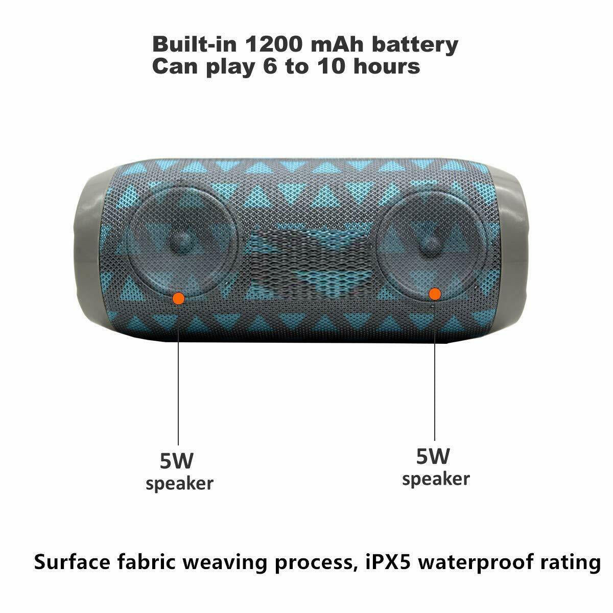 Portable Bluetooth Speaker with FM Radio