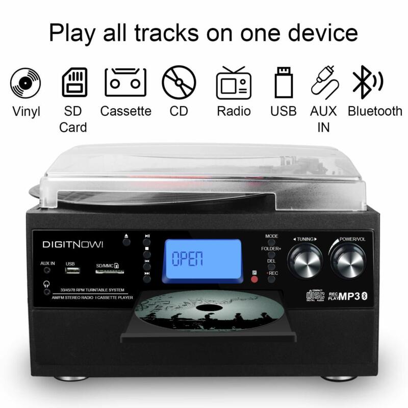 Any Music Format Stereo (Bluetooth, Vinyl, CD, Cassette, Radio, Aux, USB, & SD Card)