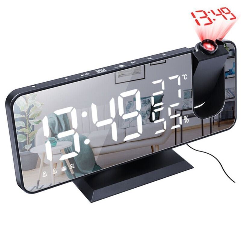 Projection Alarm Clock with FM Radio