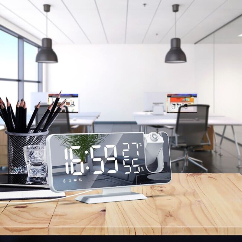 Projection Alarm Clock with FM Radio