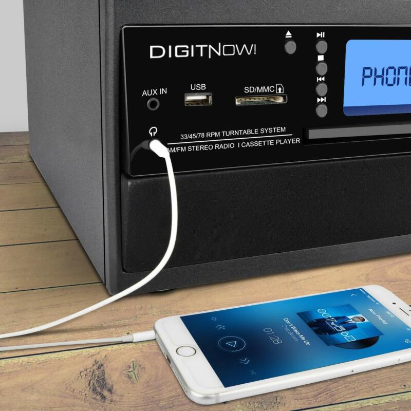 Any Music Format Stereo (Bluetooth, Vinyl, CD, Cassette, Radio, Aux, USB, & SD Card)