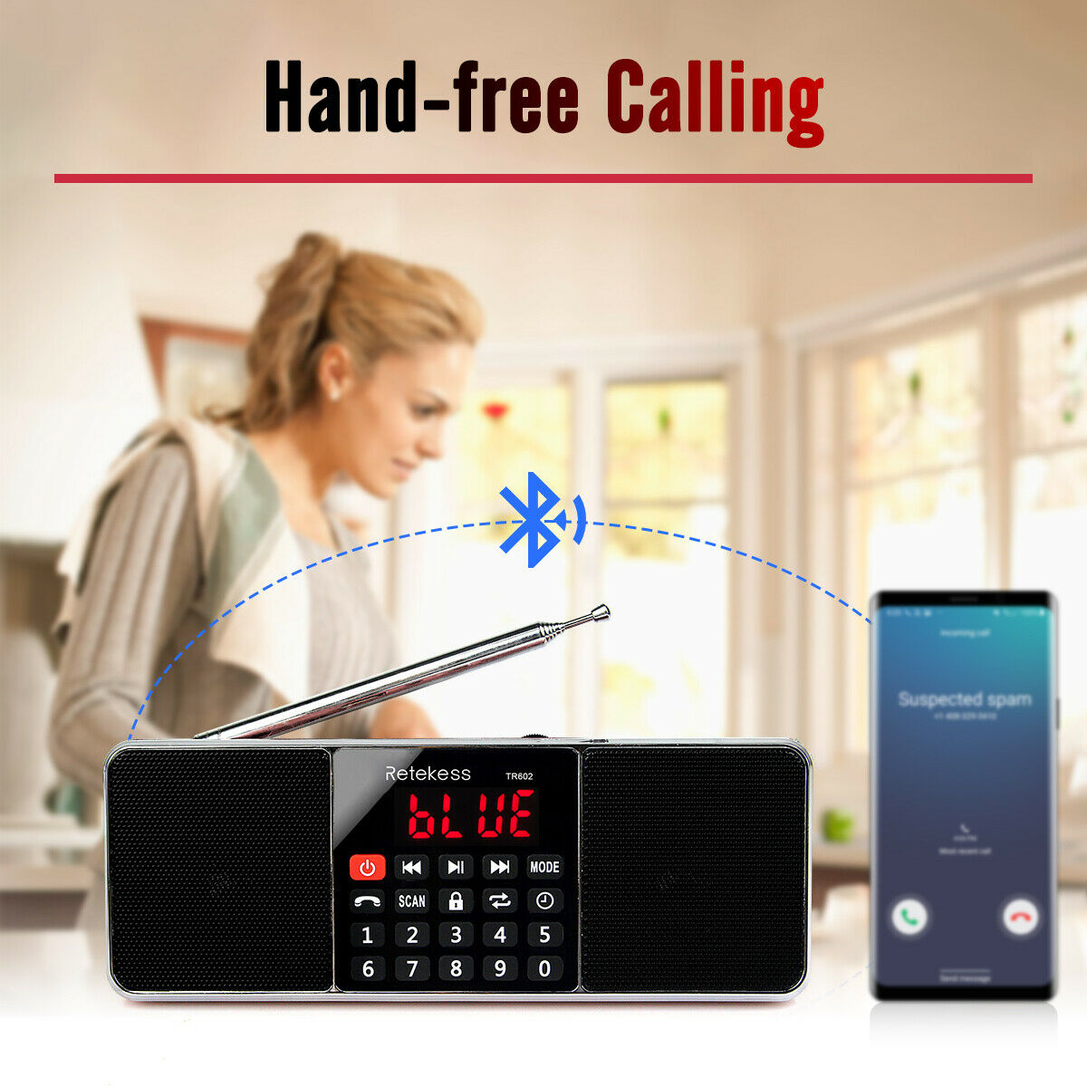 Bluetooth Speaker with FM/AM Radio & MP3 Player