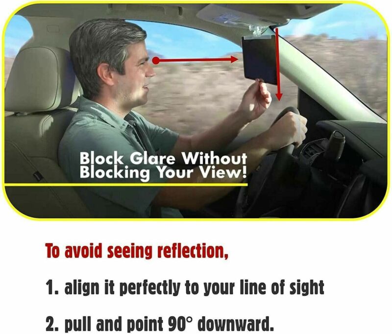 Clear Anti-Glare Car Visor (Day & Night Driving)