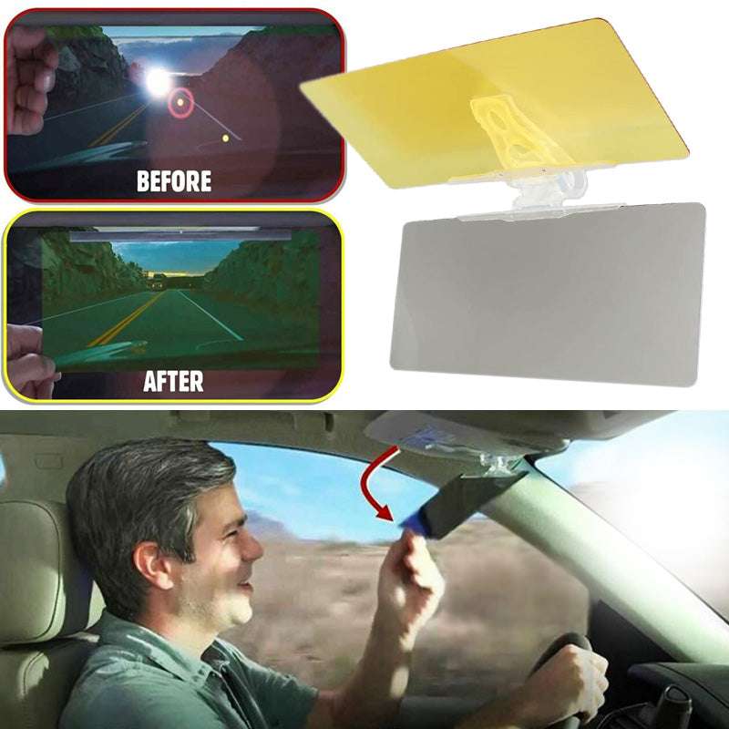 Clear Anti-Glare Car Visor (Day & Night Driving)