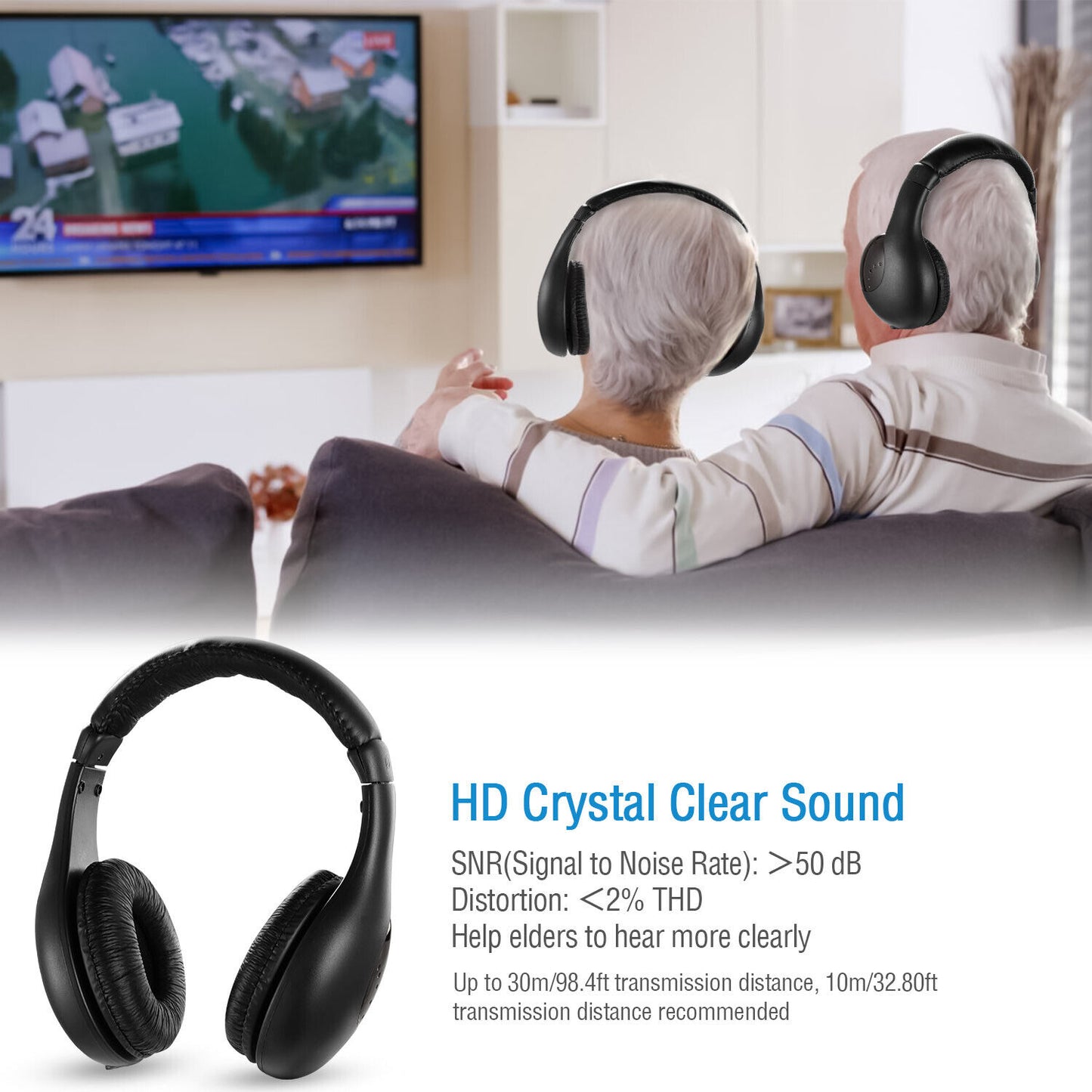 Wireless Headset TV Headphones