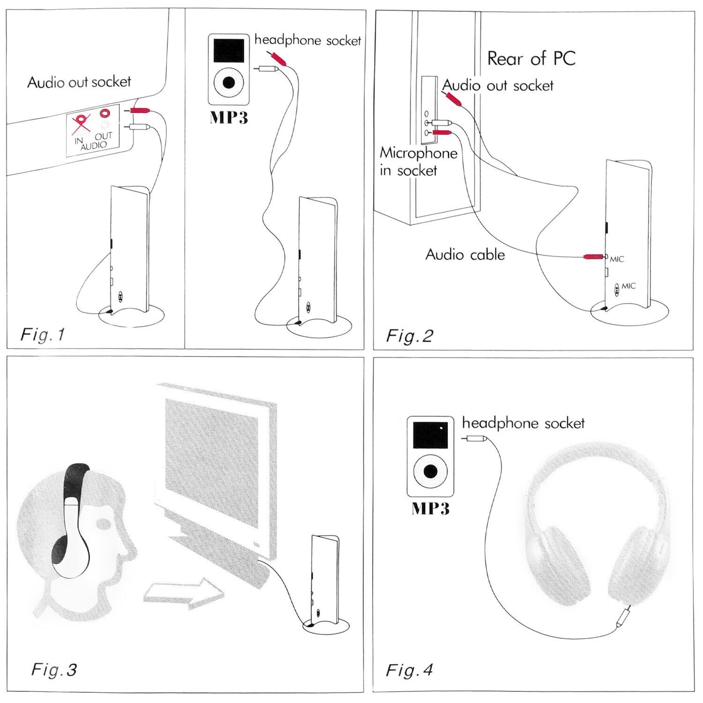 Wireless Headset TV Headphones