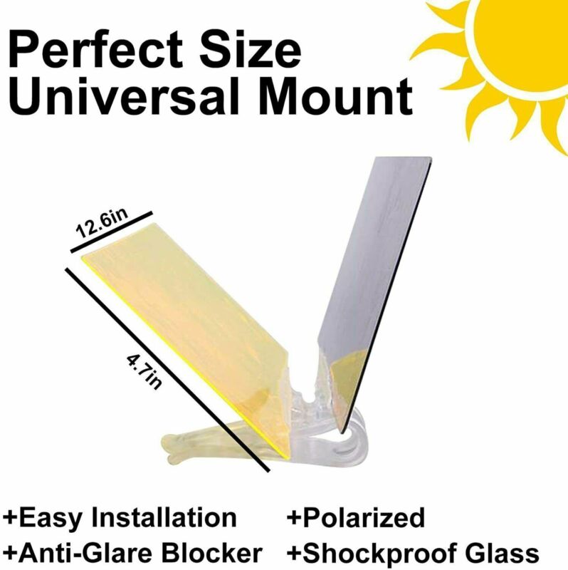 Clear Anti-Glare Car Visor (Day & Night Driving)