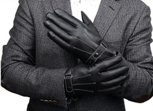 Men's Leather Touchscreen Gloves
