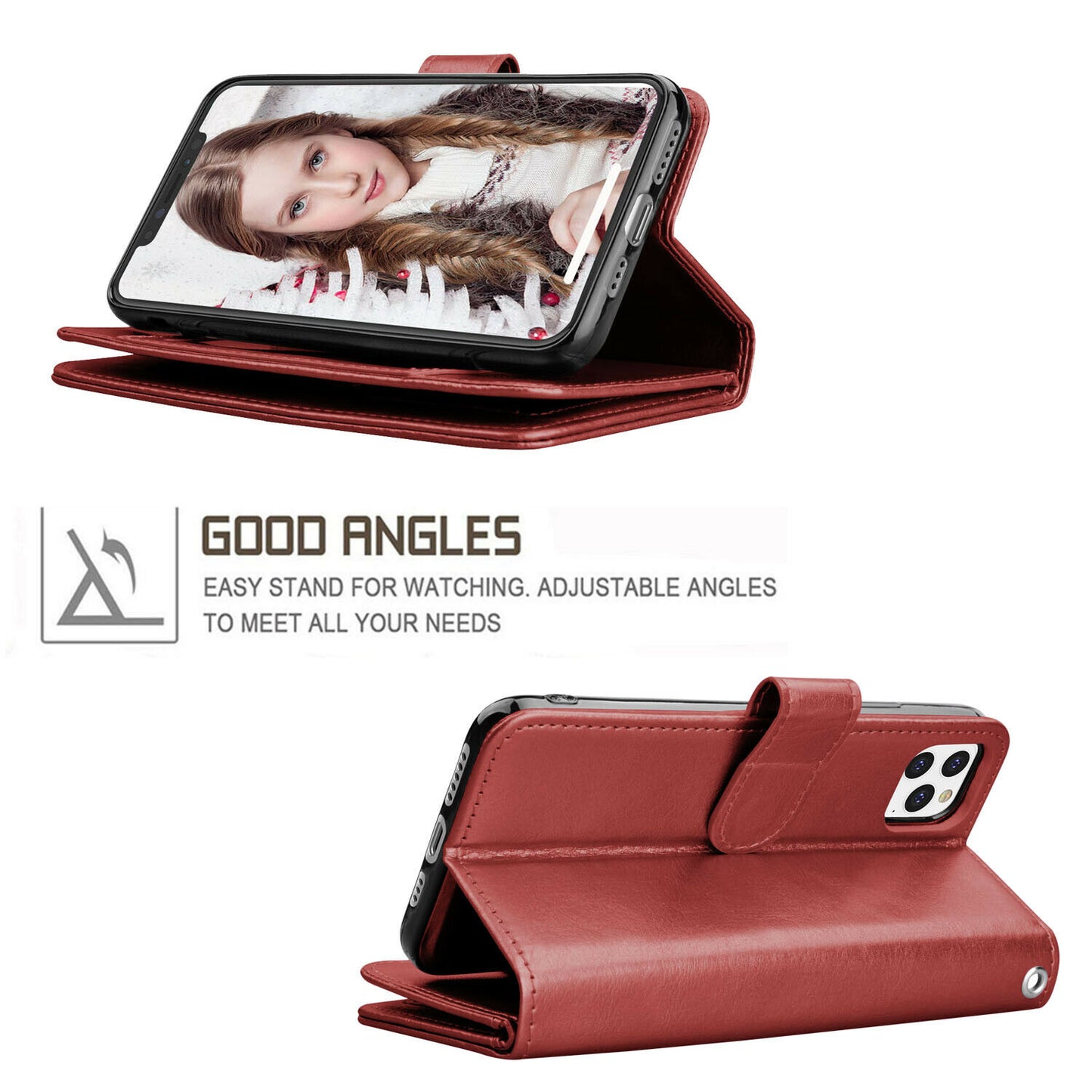 Leather Phone Flip Wallet