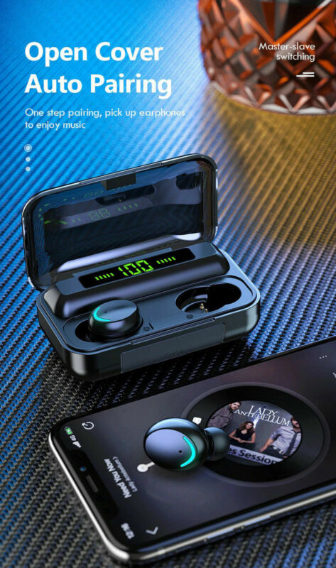 RaveOn Wireless Earbuds with Portable Charging Case