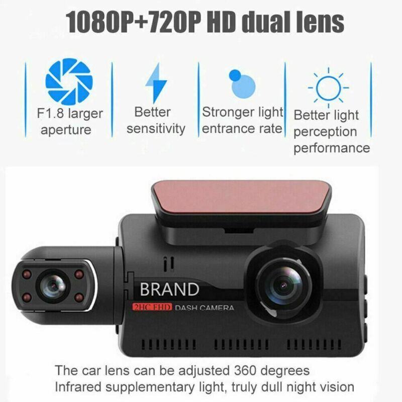 Dual-Lens Dash Cam with Video Recorder