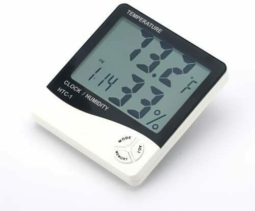 Indoor Digital Thermometer (with Clock & Humidity Display)