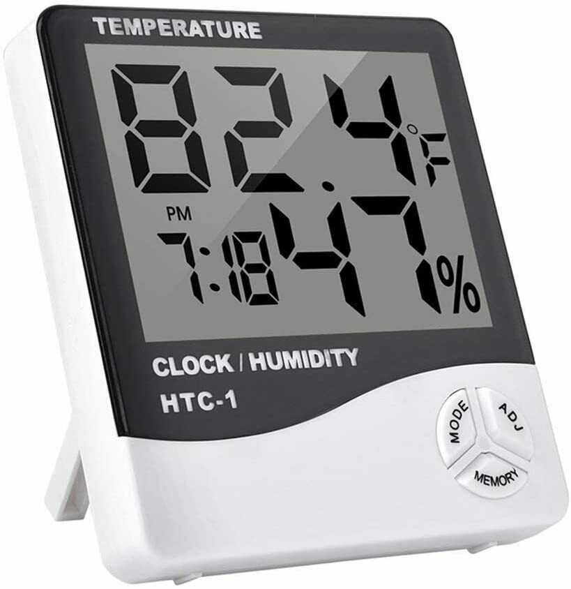 Indoor Digital Thermometer (with Clock & Humidity Display)