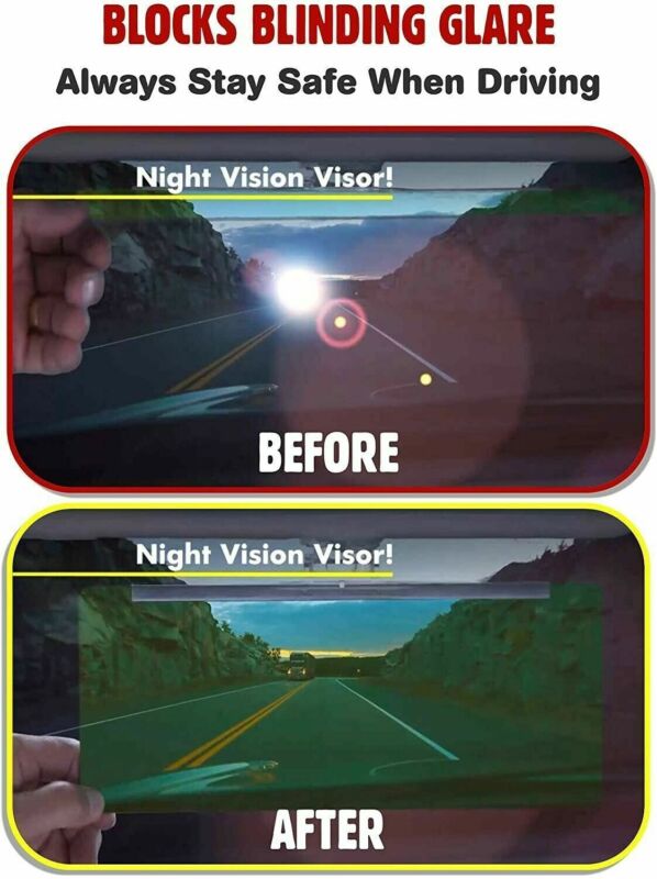 Clear Anti-Glare Car Visor (For Day & Night Driving)