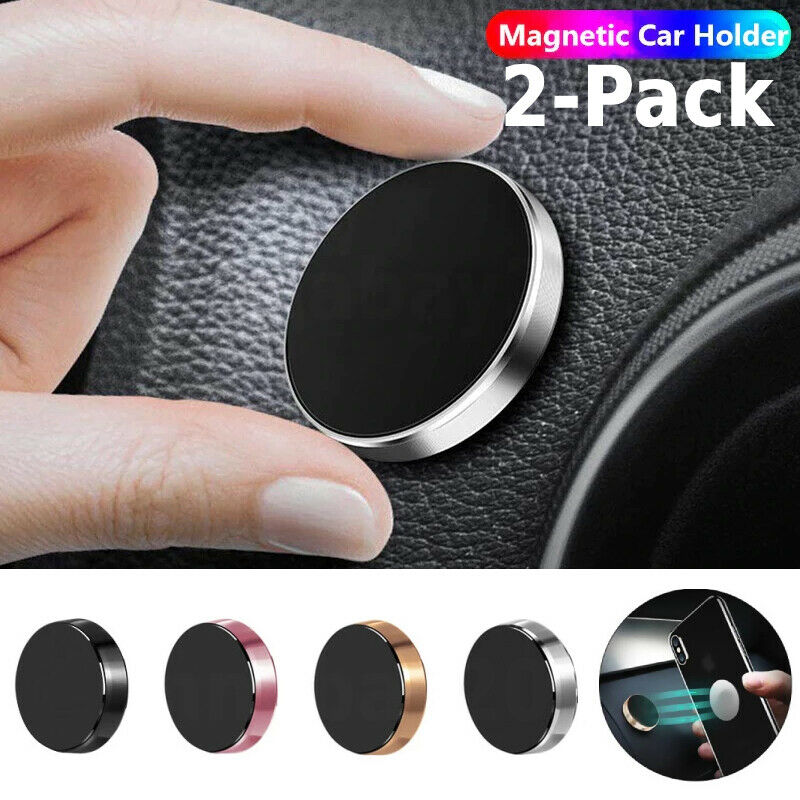 2-Pack Magnetic Universal Car Mount Holder For Cell Phone Samsung Galaxy iPhone