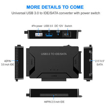 External Hard Drive Reader Recovery Converter for Universal 2.5" 3.5" HDD/SSD CD