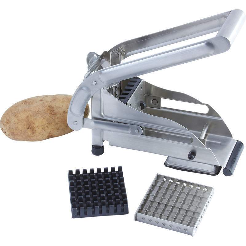 Stainless Steel French Fry Cutter Potato Vegetable Slicer Chopper 2 Blades