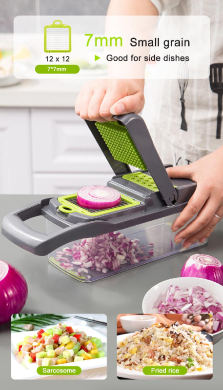 14-In-1 Kitchen Chopper, Cutter, Dicer, & Slicer