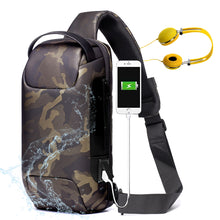 Sling Bag Phone Charger - Waterproof Crossbody Backpack Bag with USB Ports