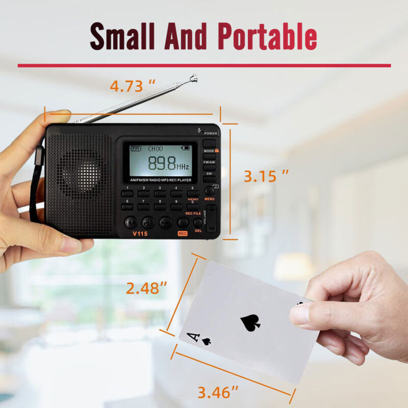 Portable Rechargeable Radio - Includes FM, AM, Shortwave, & MP3 Player