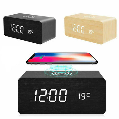 Wireless Charger Alarm Clock & Thermometer