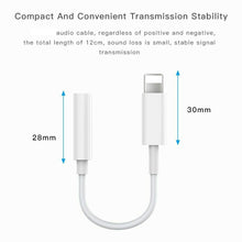 For iPhone Headphone Adapter 3.5mm Jack Aux Cord Dongle Audio Cable Connector