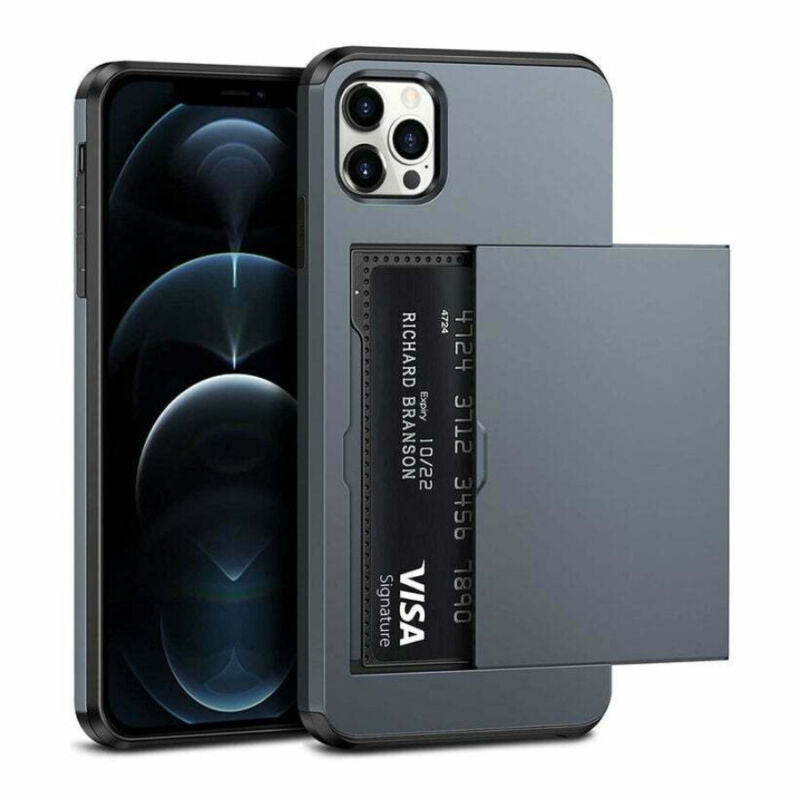 Hard iPhone Case with Wallet Card Holder (More Sizes!)