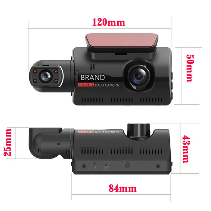 Dual-Lens Dash Cam with Video Recorder