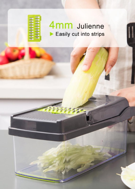 14-In-1 Kitchen Chopper, Cutter, Dicer, & Slicer