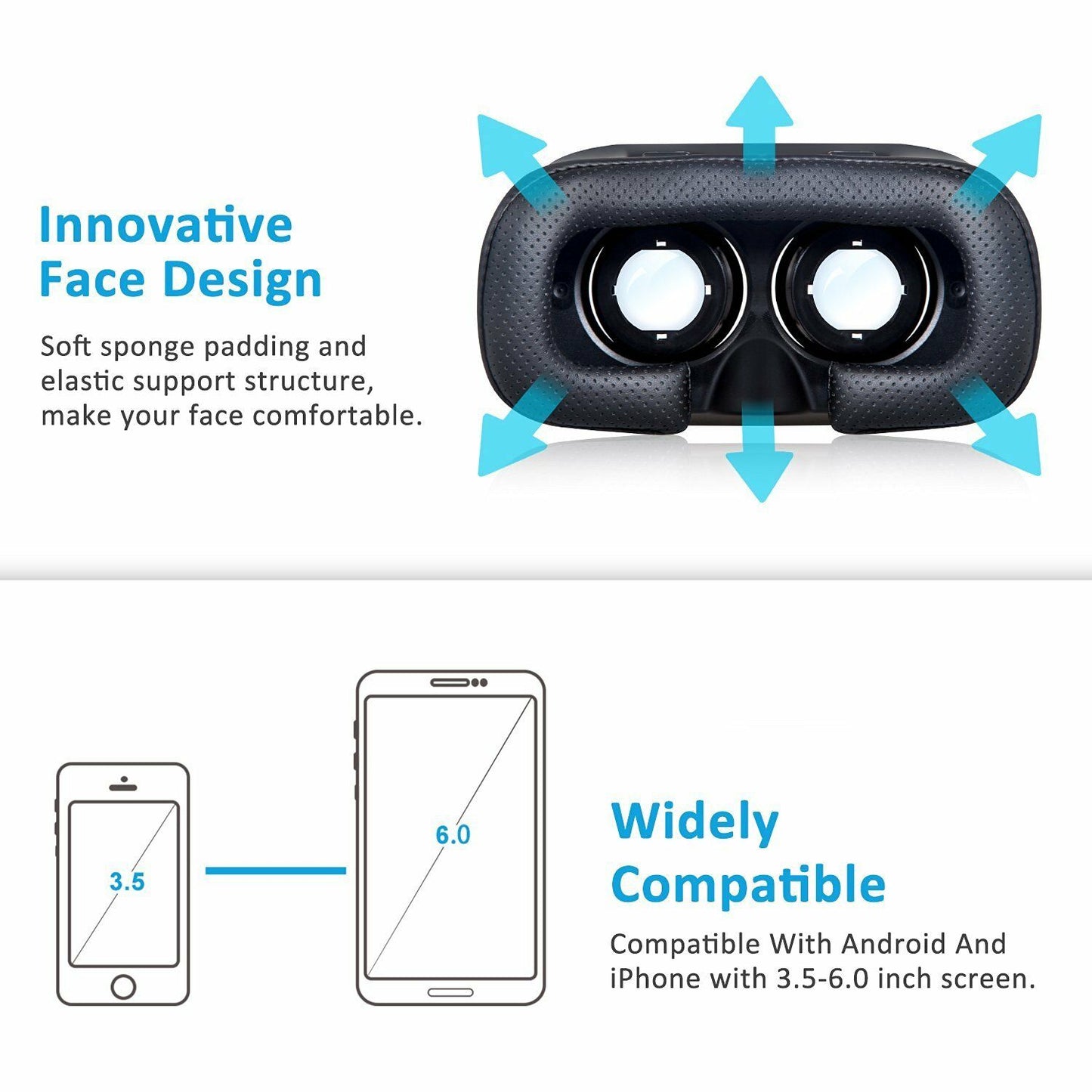 Virtual Reality Headset 3D Glasses