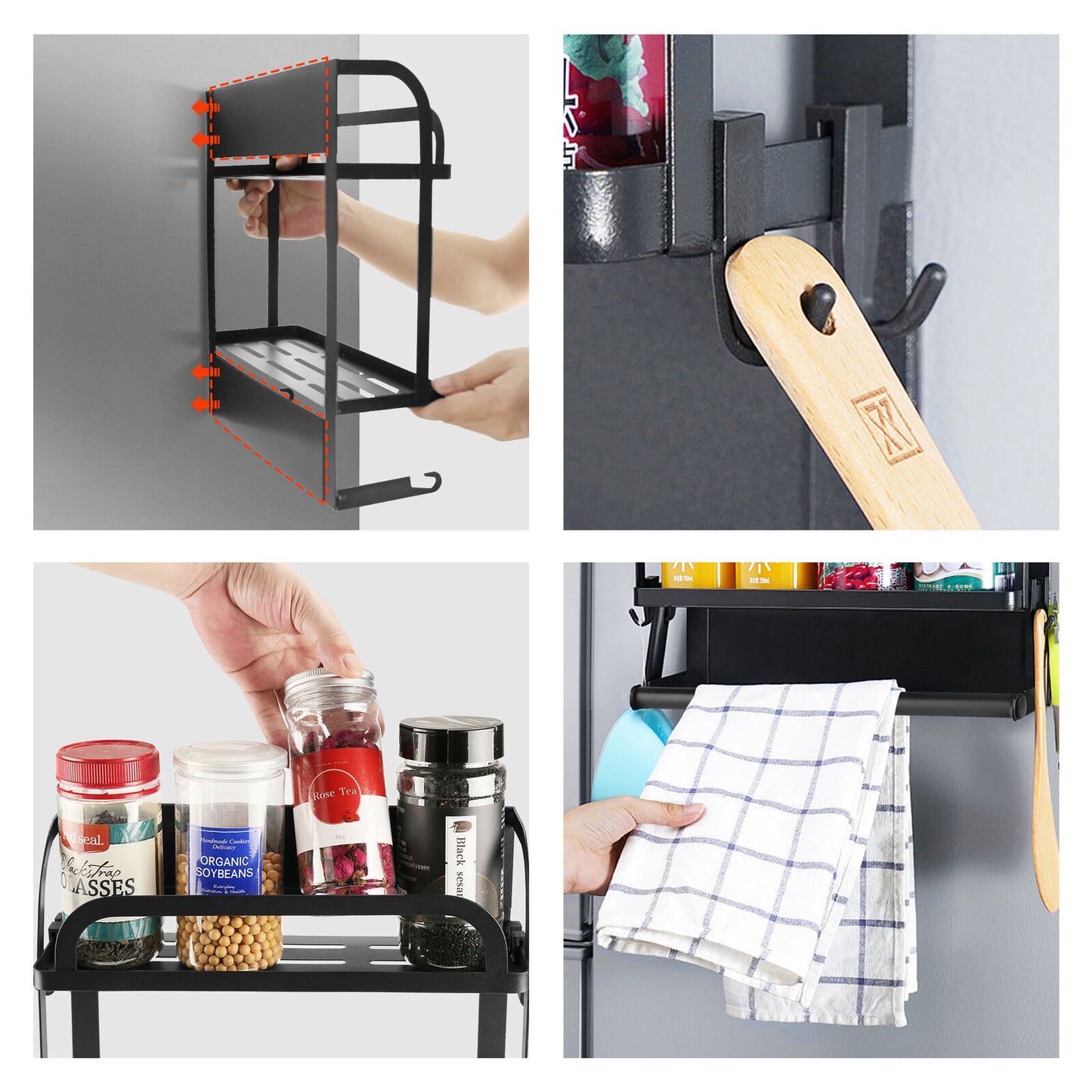 Magnetic Fridge Organizer Storage Rack