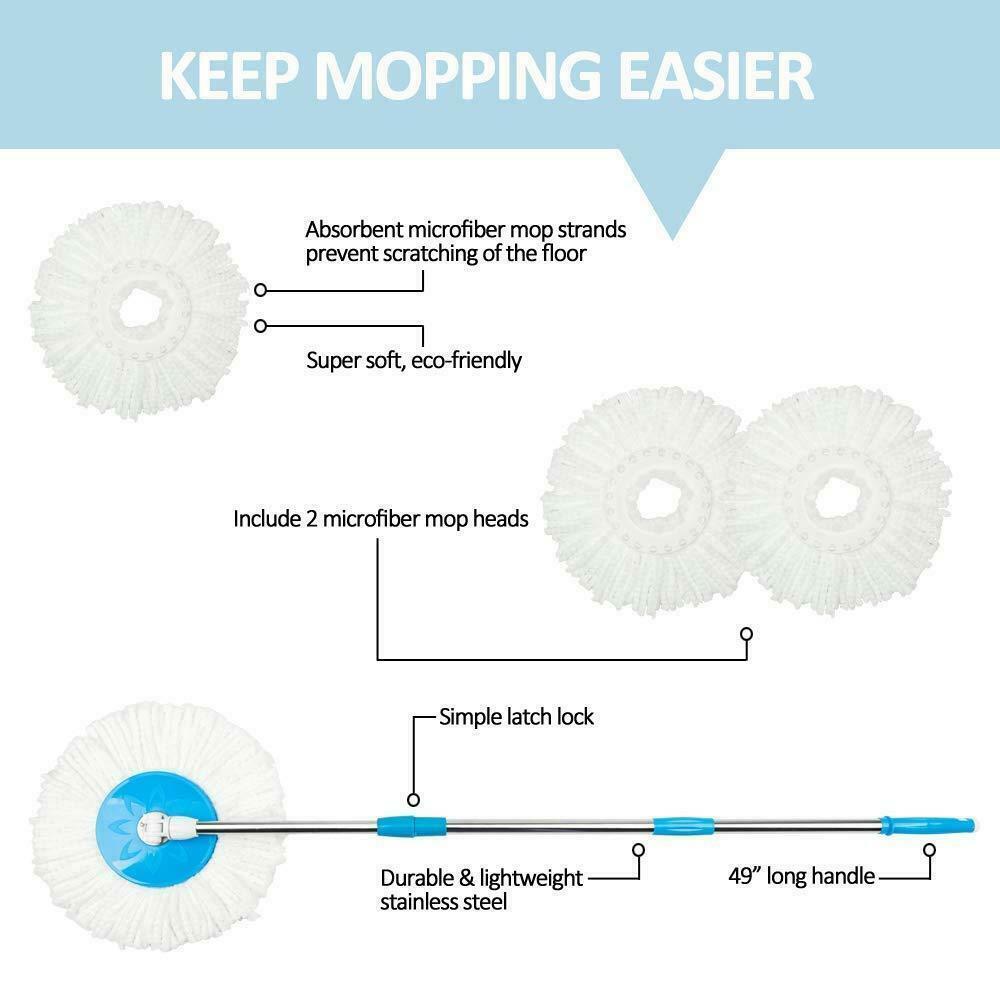 Spinning Head Floor Mop & Bucket