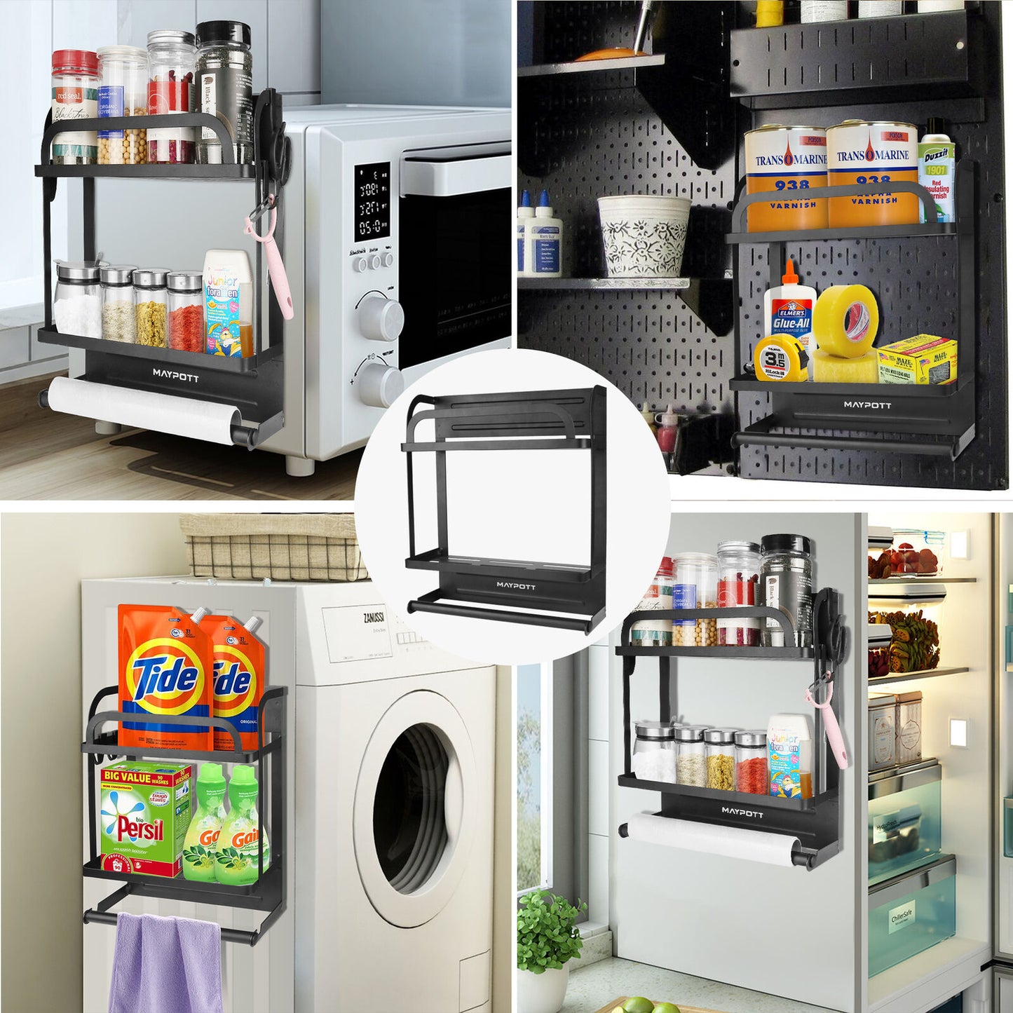 Magnetic Fridge Organizer Storage Rack