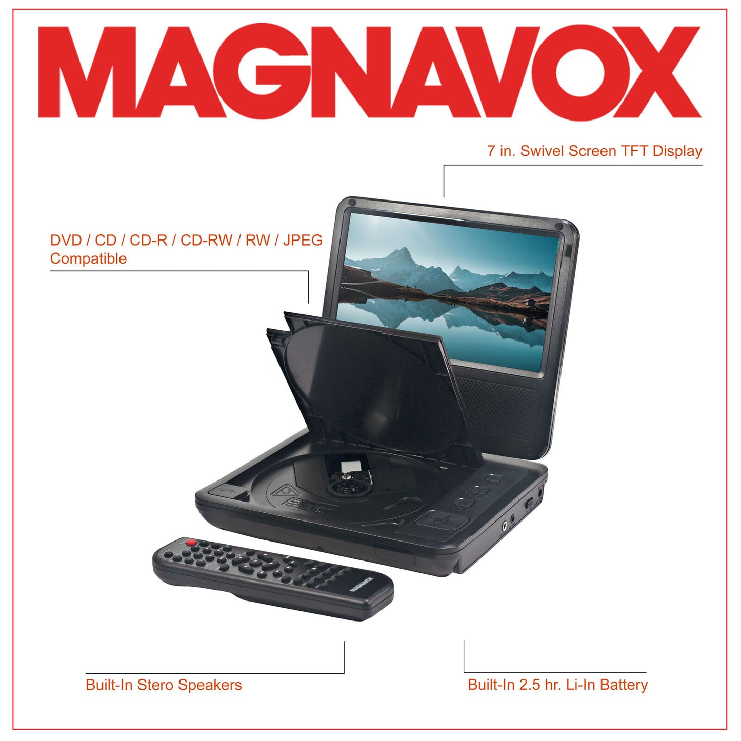 Portable Swivel Screen DVD/CD Player