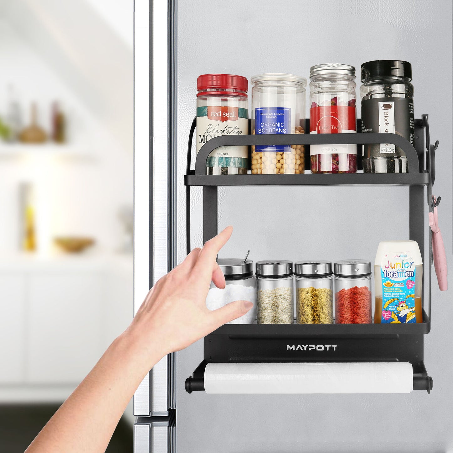 Magnetic Fridge Organizer Storage Rack