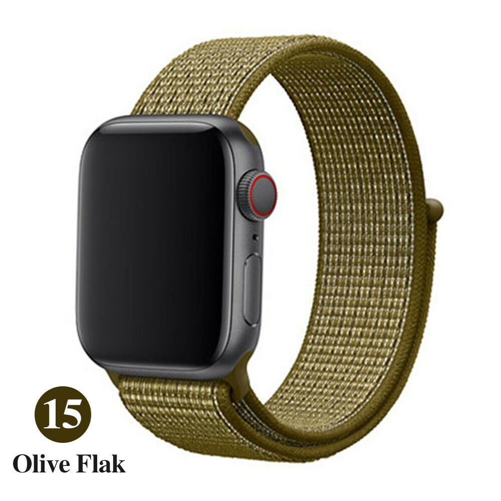 Woven Nylon Band For Apple Watch Sport Loop iWatch Series 4/3/2/1 38/42/40/44mm