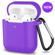 For Apple AirPods Case 1/2 Silicone Protector Shockproof Full Cover + Keychain