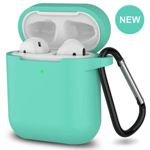 For Apple AirPods Case 1/2 Silicone Protector Shockproof Full Cover + Keychain