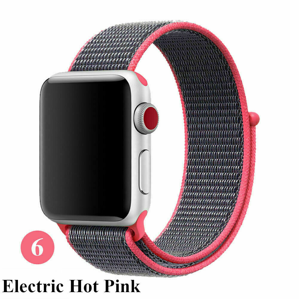 Woven Nylon Band For Apple Watch Sport Loop iWatch Series 4/3/2/1 38/42/40/44mm